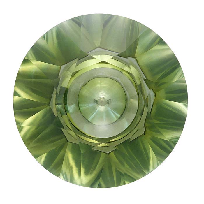 Lehrer Quasar™ Fern Green Quartz Round Faceted Gemstone