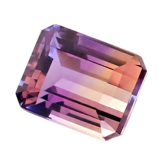 Ametrina 9 x 7mm Pietra Preziosa Smeraldo Taglio Sfaccettato