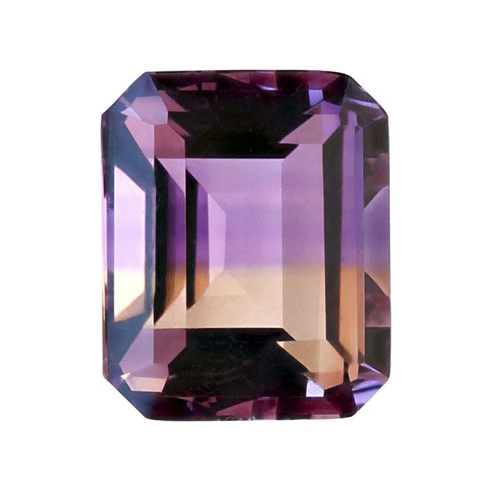 Ametrine Emerald-Cut Faceted Gemstone