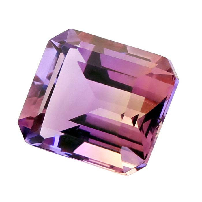 حجر كريم أميتراين مقطوع بشكل زمردي 12 × 10 مم