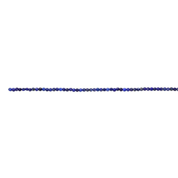 Lapis Lazuli 2mm Faceted Round Bead Strand