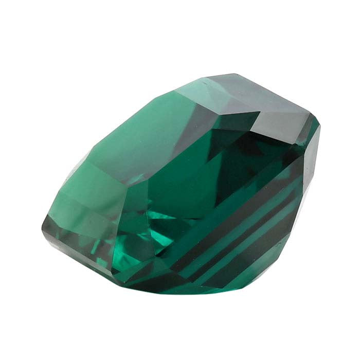 Lab-Grown Emerald 10 x 8mm Emerald-Cut Faceted Gemstone