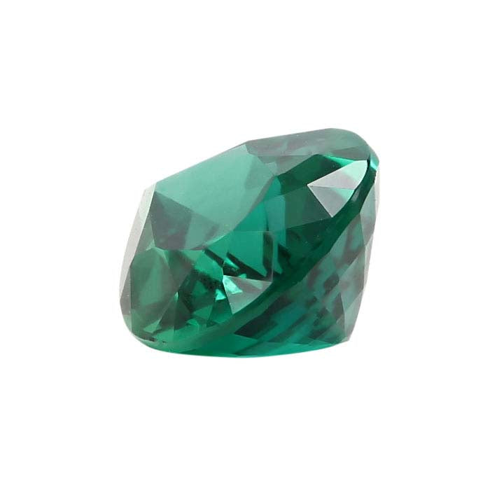 Lab-Grown Emerald Pear Faceted Gemstone