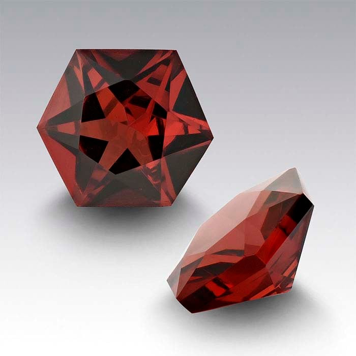 Garnet 5mm Hexagon Faceted Gemstone