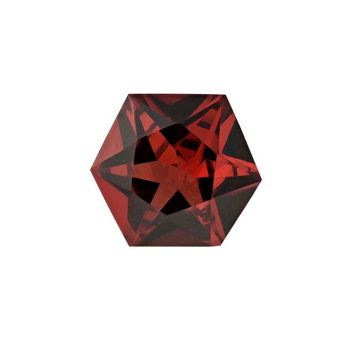 Garnet 5mm Hexagon Faceted Gemstone