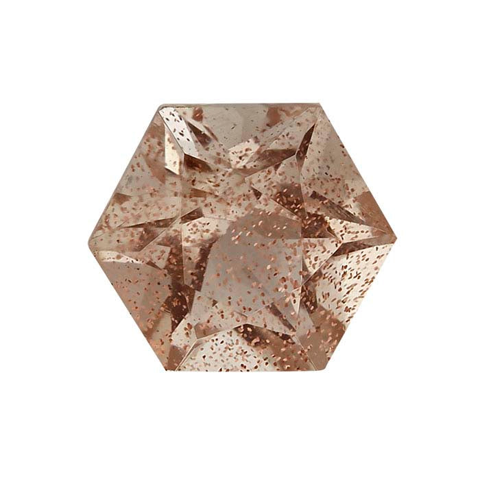 American Mined™ Oregon Schiller Sunstone™ Hexagon Faceted Gemstone