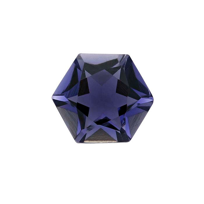 Iolite Hexagon Faceted Gemstone