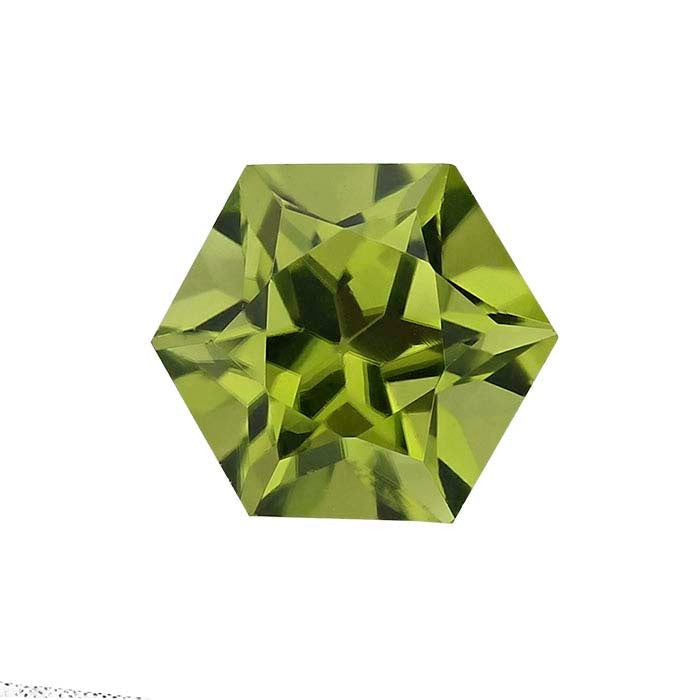 American Mined™ Arizona Peridot 6mm Hexagon Faceted Gemstone
