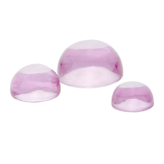 Lab-Grown Pink Sapphire Round Cabochon