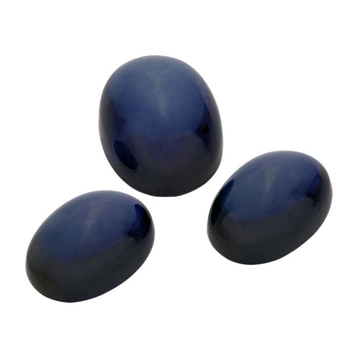 Saphir Synthétique 8 x 6 mm Cabochon Ovale