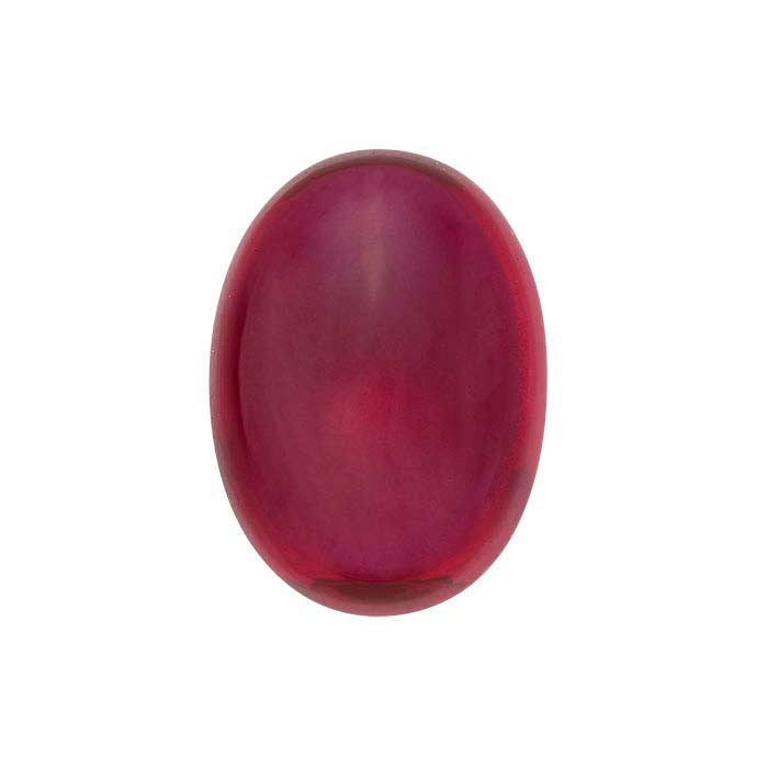 Laboratorijoje užaugintas rubinas 7 x 5 mm ovalo formos kabošonas