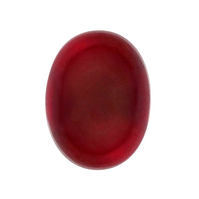 Lab-Grown Ruby Oval Cabochon