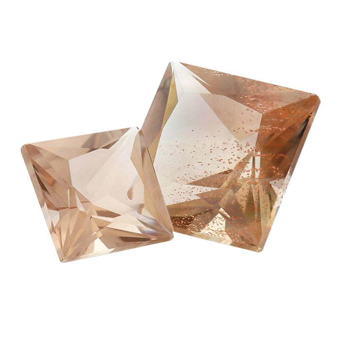 American Mined™ Oregon Schiller Sunstone™ 4mm Princess Faceted Gemstone