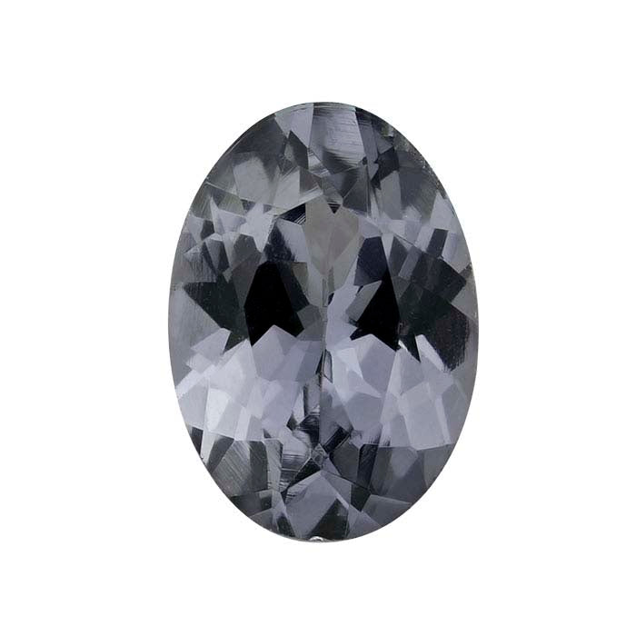 Espinela Gris Ovalada Facetada 7 x 5 mm
