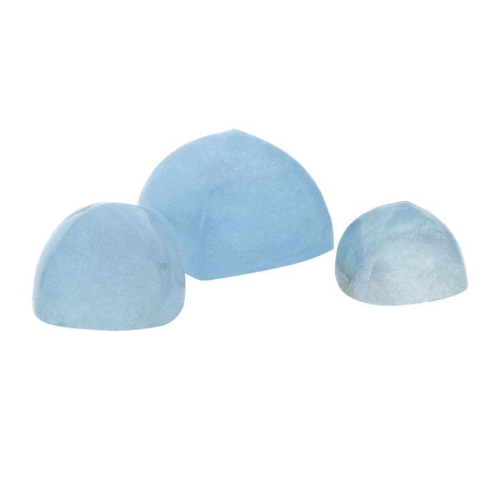 Acquamarina Cabochon a Cuscino Sugarloaf 6mm