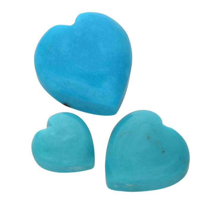 American Mined™ Mona Lisa Turquoise™ 8mm hjärtformad cabochon