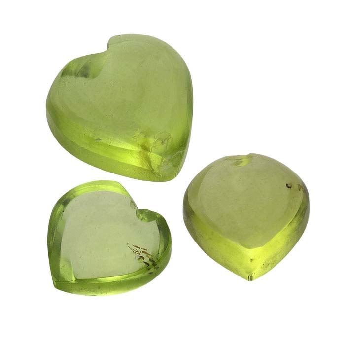 American Mined™ Arizona Peridot 7mm Herz Cabochon