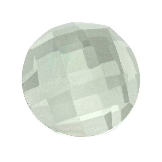 Green Quartz 10mm Round Rose-Cut Cabochon