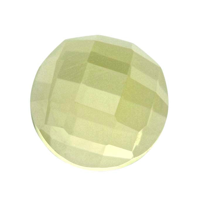 Lemon Quartz Round Rose-Cut Cabochon