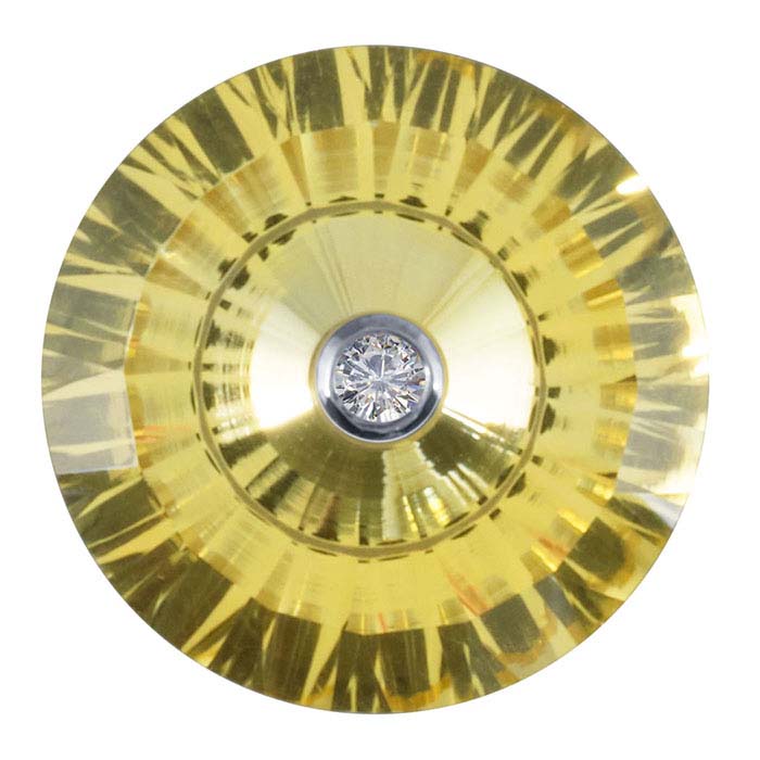 Lehrer TorusRing™ Citrine 14mm Round Faceted Gemstone