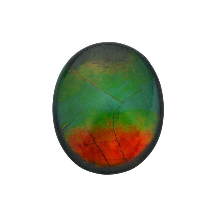 Korite Ammolite 12 x 10mm Oval Triplet Cabochon
