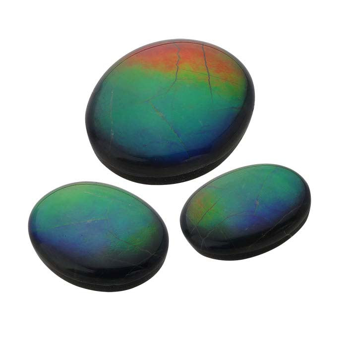 Korite Ammolite 16 x 12mm Oval Triplet Cabochon