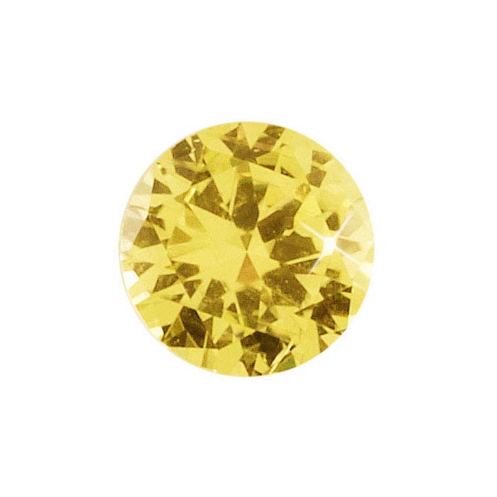 Yellow Sapphire 2mm Round Faceted Gemstone, AAA-Grade