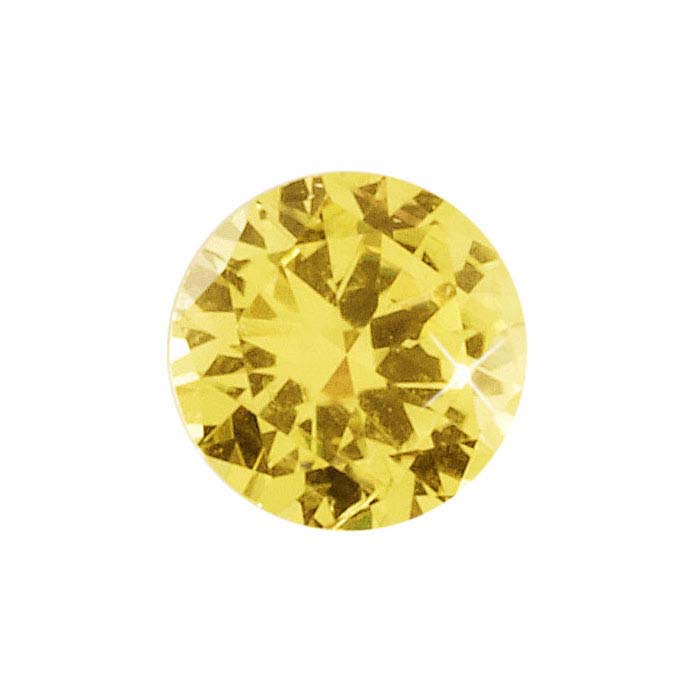 Yellow Sapphire 2.5mm Round Faceted Gemstone, AAA-Grade