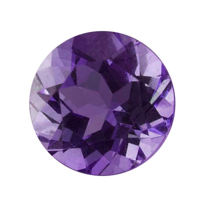 Pedra Preciosa Facetada Redonda Royal Ametista 1,5mm, Grau AAA