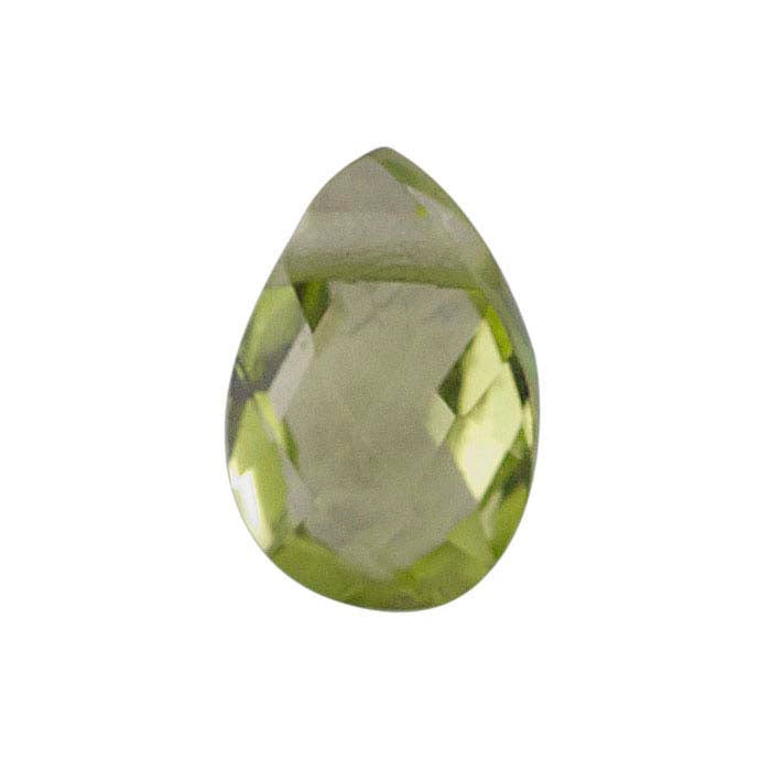 Peridot 7 x 5mm Pear-Shaped Briolette Bead