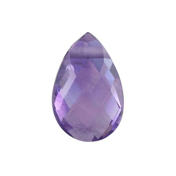 Amethyst 9 x 6mm Pear-Shaped Briolette Bead