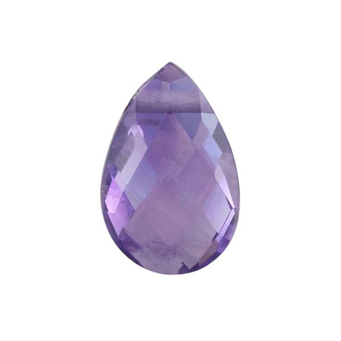 Amethyst Pear-Shaped Briolette Bead