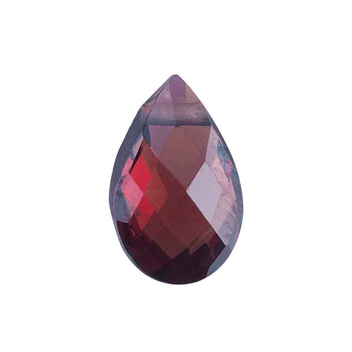 Garnet 9 x 6mm Pear-Shaped Briolette Bead