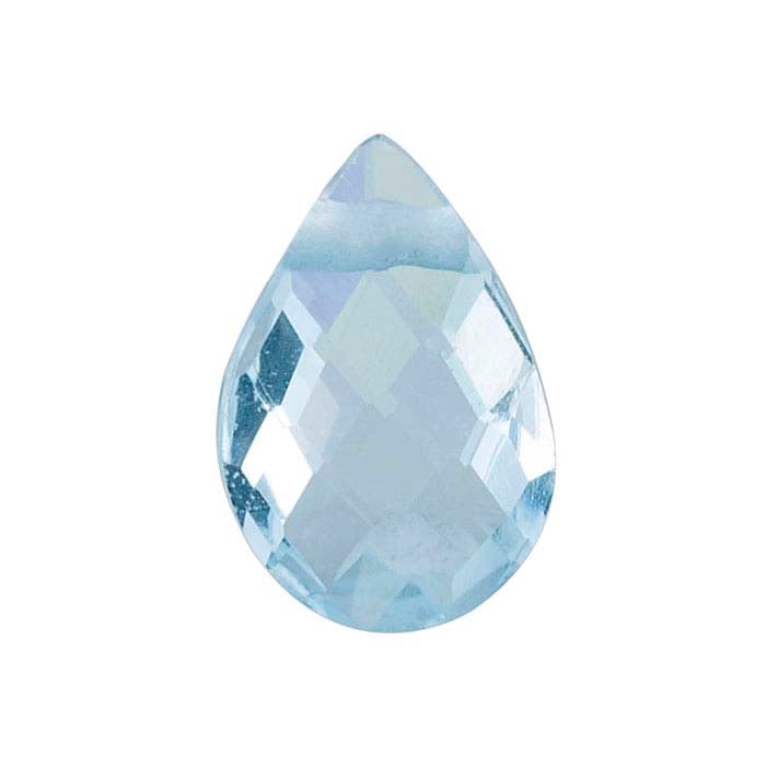 Sky Blue Topaz Pear-Shaped Briolette Bead