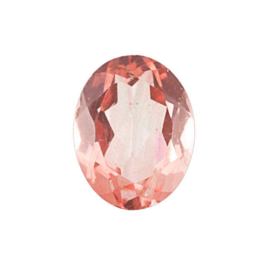 "Morganite" Crystal Quartz 8 x 6mm Oval Triplet Faceted Gemstone