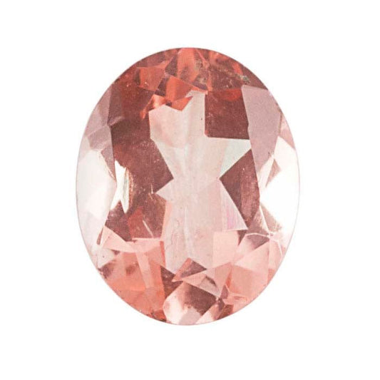 "Morganite" Crystal Quartz 10 x 8mm Oval Triplet Faceted Gemstone