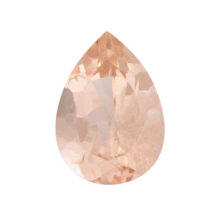 Morganite Pear Faceted Gemstone