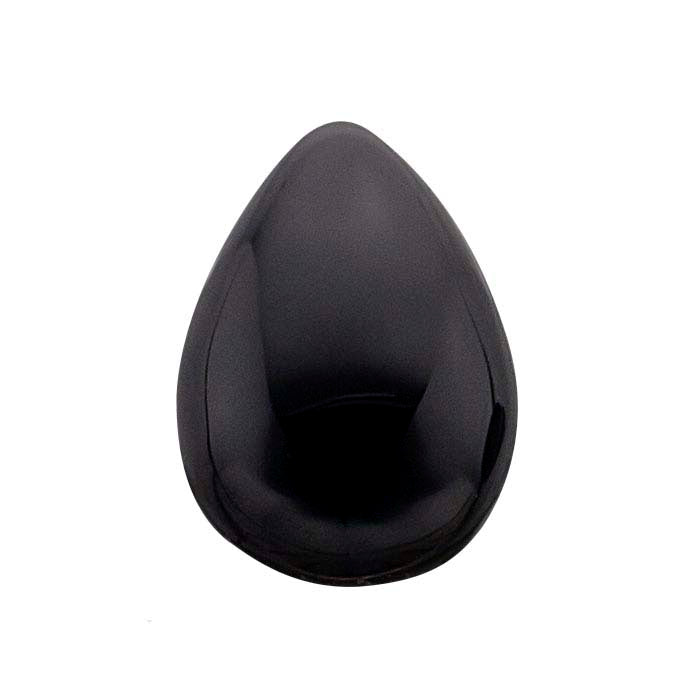 Svart Onyx 13 x 9 mm Päron Cabochon