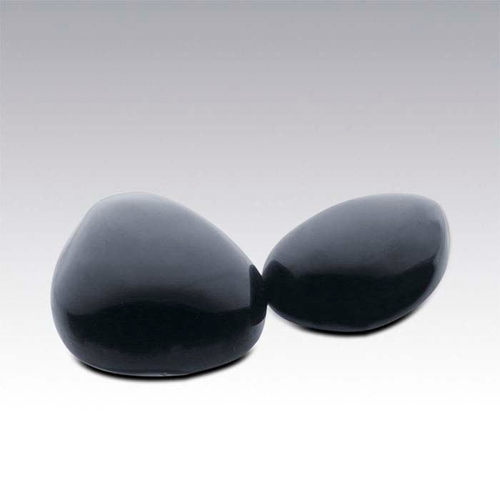 Svart Onyx 13 x 9 mm Päron Cabochon