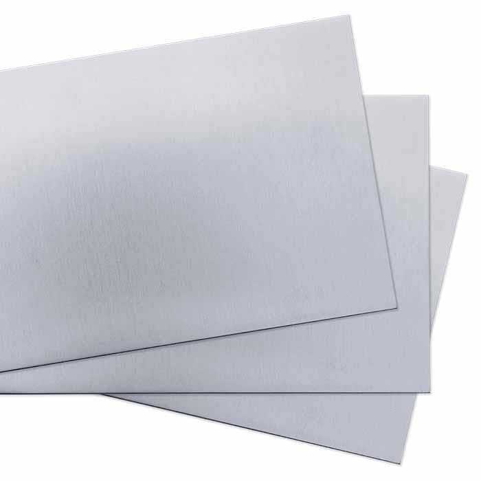 .999 Fine Silver 152.4mm Sheet, 2.59mm, 1/4-Hard, Brushed Finish
