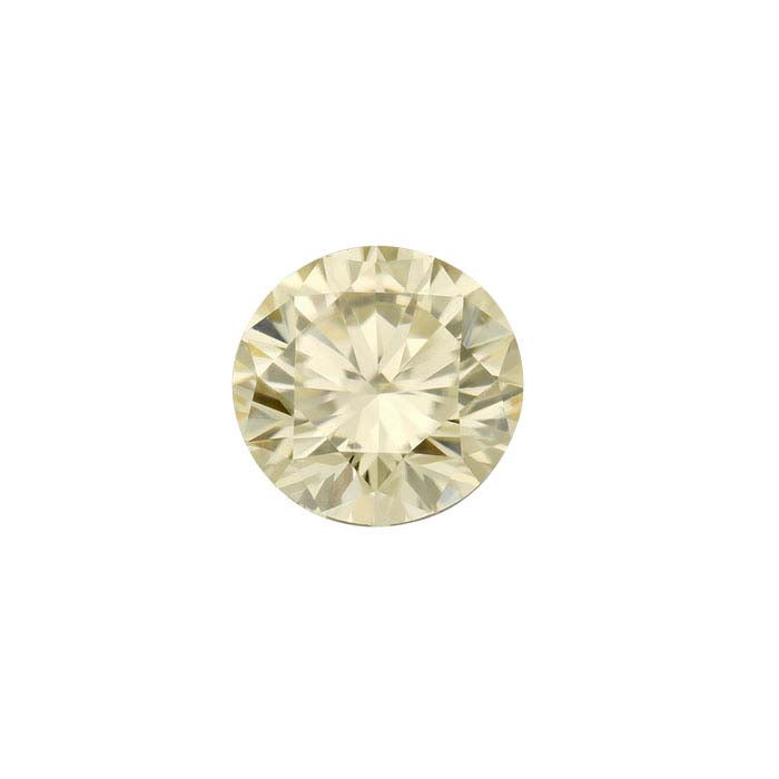 Yellow Moissanite Round Faceted Gemstone