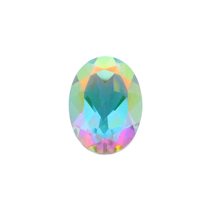 Azotic® Mercury Mist Topaz Oval Faceted Gemstone