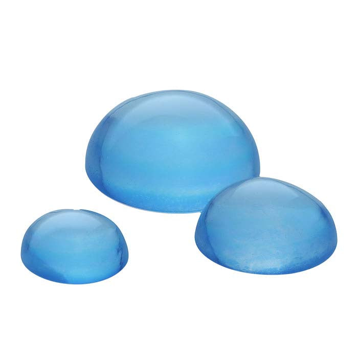 Azotic® Royal Indigo Topaz 10mm Okrągły Kaboszon