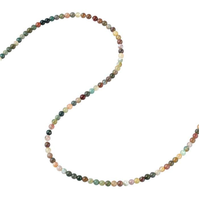 Indian Agate 4mm Round Bead Strand