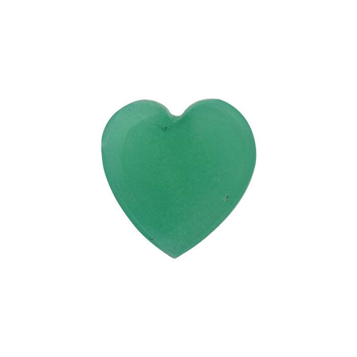 Chrysoprase 10mm Flat Top Heart Cabochon