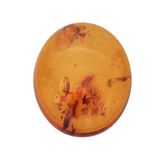 Amber 12 x 10mm Oval Cabochon