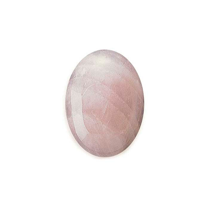 Cabochon ovale in quarzo rosa 40 x 30 mm
