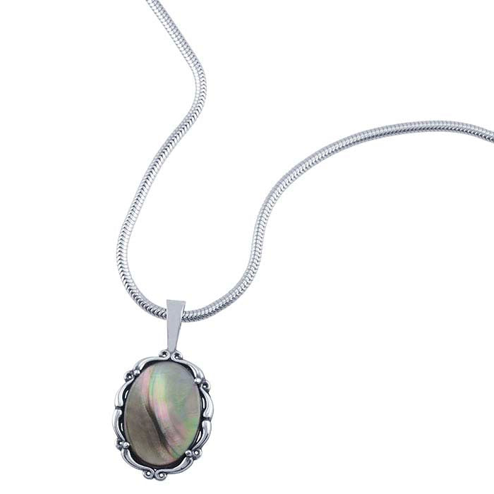 Black Mother-of-Pearl 18 x 13mm Oval Cabochon