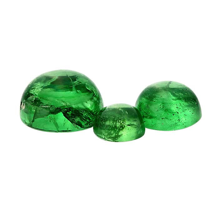 Tsavorite Garnet 3mm Round Cabochon