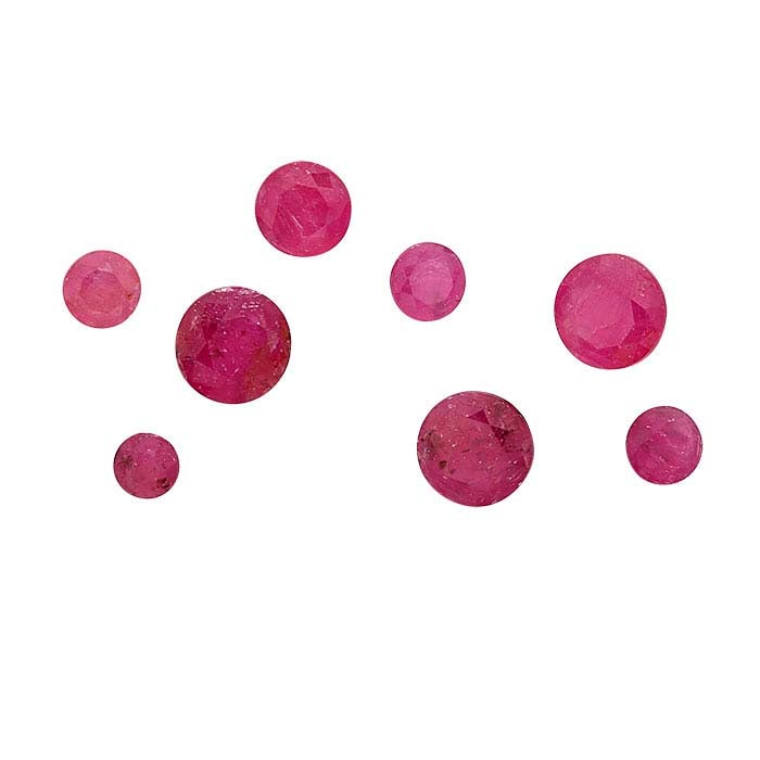 American Mined™ Rodeo Queen Ruby™ 2mm Round Faceted Gemstone, B-Grade